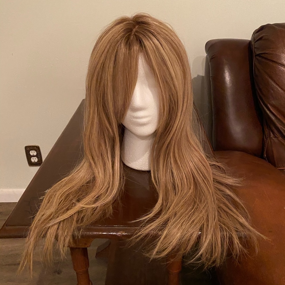 Blonde human hair wig